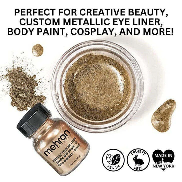Mehron Metallic Powder - GOLD 28g