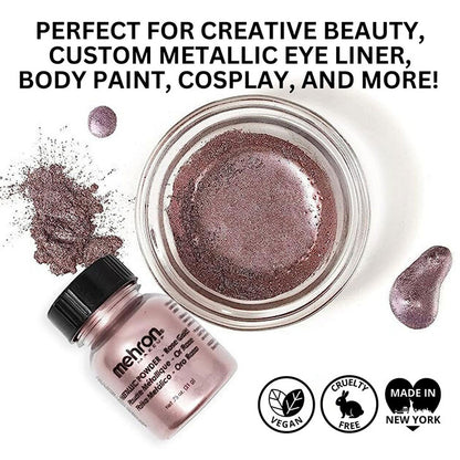 Mehron Metallic Powder - ROSE GOLD 28g