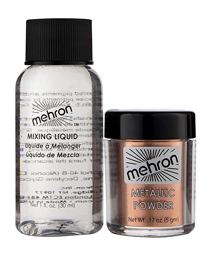 Mehron Metallic Powder - COPPER with Mixing Liquid Carded