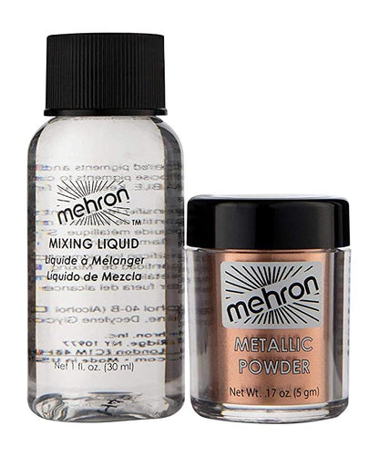 Mehron Metallic Powder - COPPER with Mixing Liquid Carded
