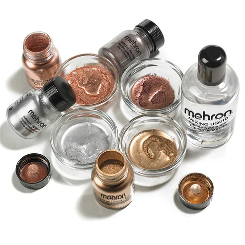 Mehron Metallic Powder - COPPER with Mixing Liquid Carded