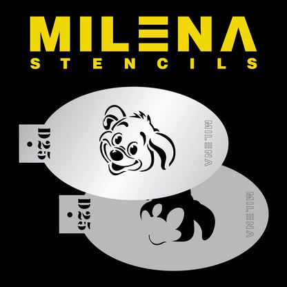 Milena Stencils - D25 Happy Puppy