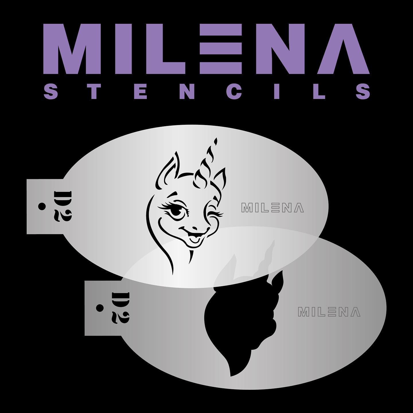 Milena Stencils - D2 Winking Unicorn