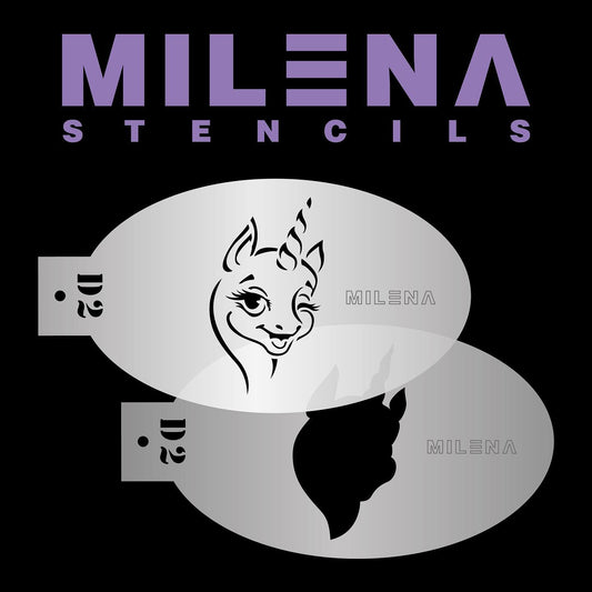 Milena Stencils - D2 Winking Unicorn