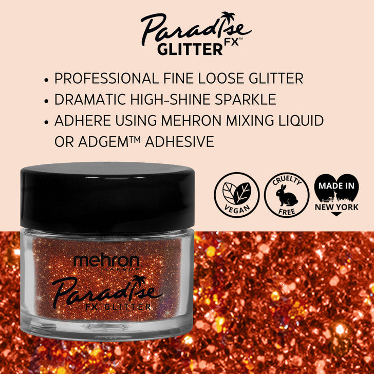 Mehron Paradise FX Glitter Orange Harvest 7g