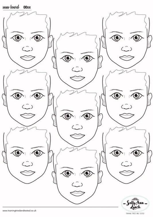 Sally-Ann Lynch Practice Board A2 Portrait x9 Child Face