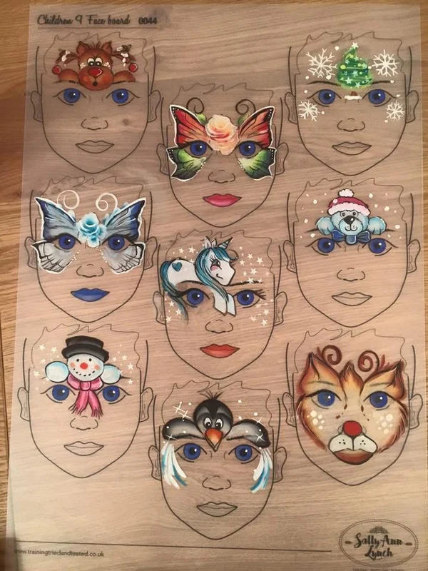 Sally-Ann Lynch Practice Board A2 Portrait x9 Child Face