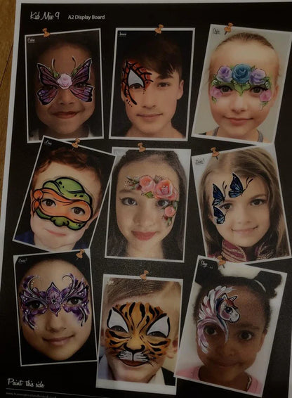 Sally-Ann Lynch Practice Board A2 Portrait Pin Style x9 Child Face