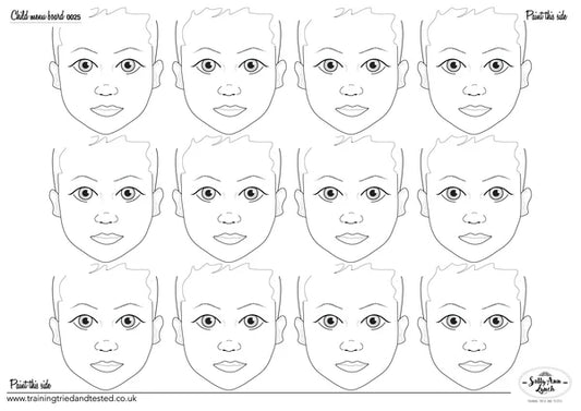 Sally-Ann Lynch Practice Board A2 Landscape x12 Child Face