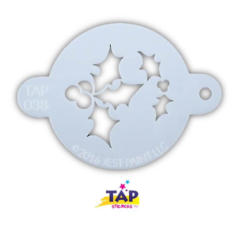 Jest Paint Stencil TAP 038 Holly Leaf & Berries