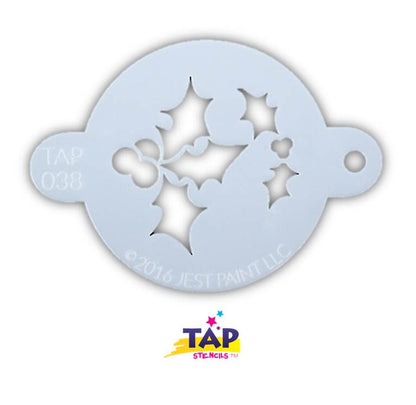 Jest Paint Stencil TAP 038 Holly Leaf & Berries