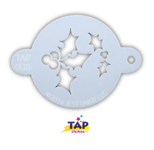 Jest Paint Stencil TAP 038 Holly Leaf & Berries