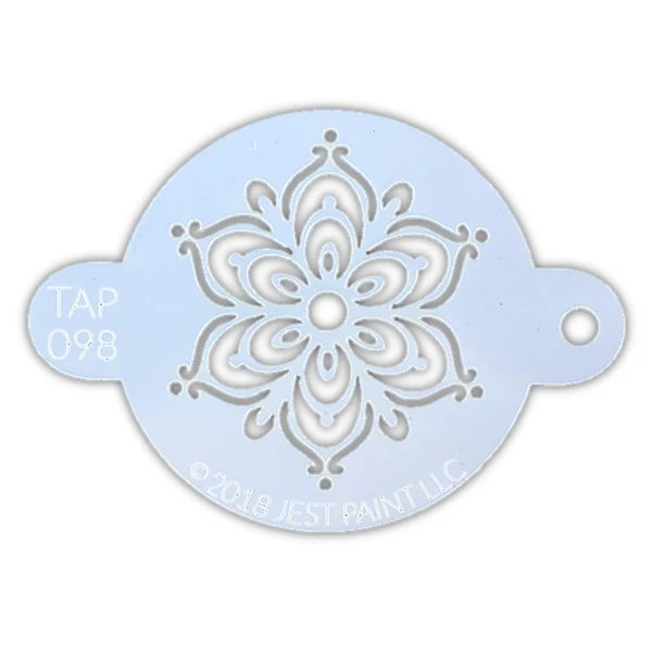 Jest Paint Stencil TAP 098 Henna Fancy Flower