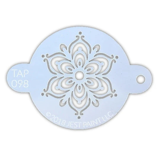 Jest Paint Stencil TAP 098 Henna Fancy Flower