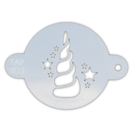 Jest Paint Stencil TAP 103 Unicorn Horn with Stars