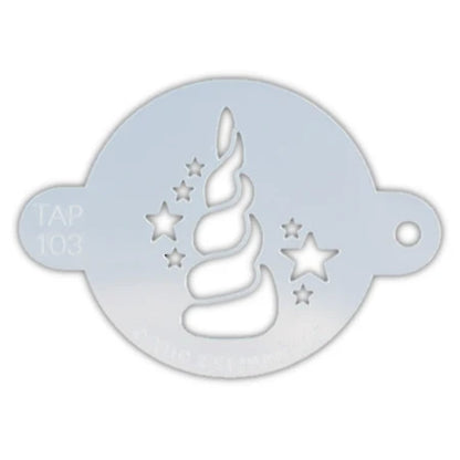 Jest Paint Stencil TAP 103 Unicorn Horn with Stars