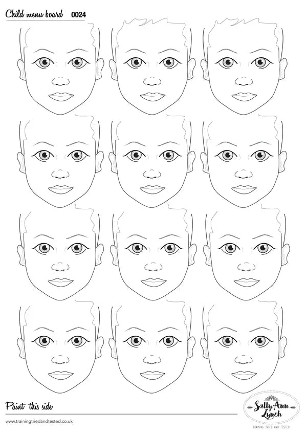 Sally-Ann Lynch Practice Board A2 Portrait x12 Child Face