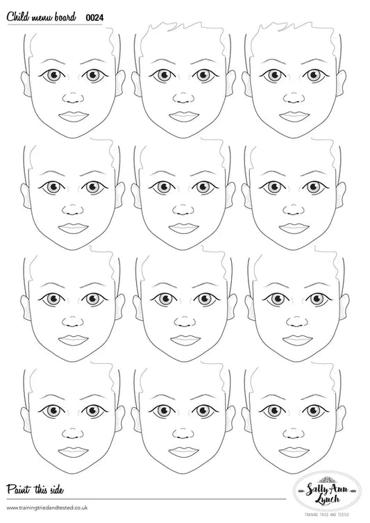 Sally-Ann Lynch Practice Board A2 Portrait x12 Child Face