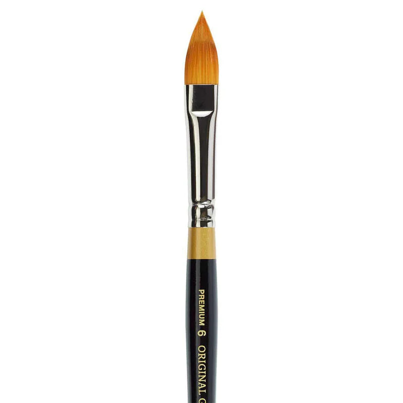 Kingart 9930 Original Gold 9930 Oval Floral Petal Brush - Premium 6