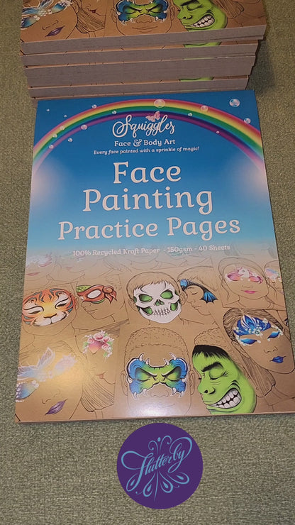 Squiggles Face Painting Practice Pages