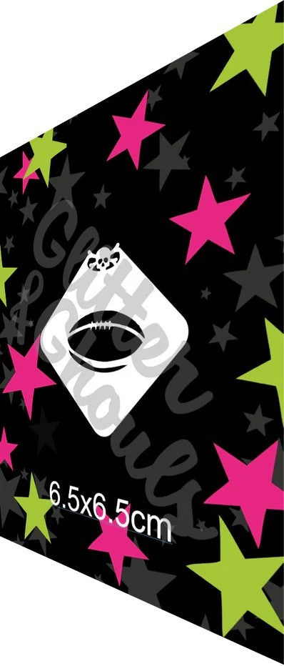 Glitter & Ghouls Stencil - Football 317