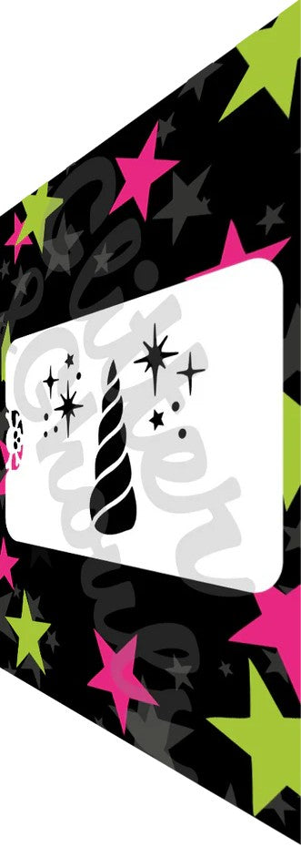Glitter & Ghouls Stencil Unicorn Horn Shine 586
