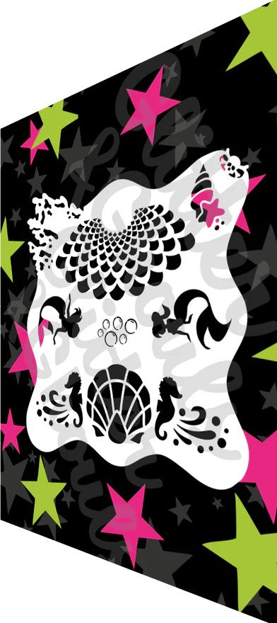Glitter & Ghouls Stencil Mermaid Scene 706
