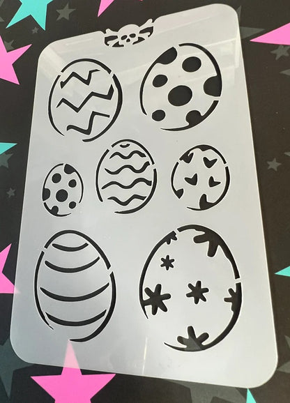Glitter & Ghouls Stencil - Linework Easter Eggys 777