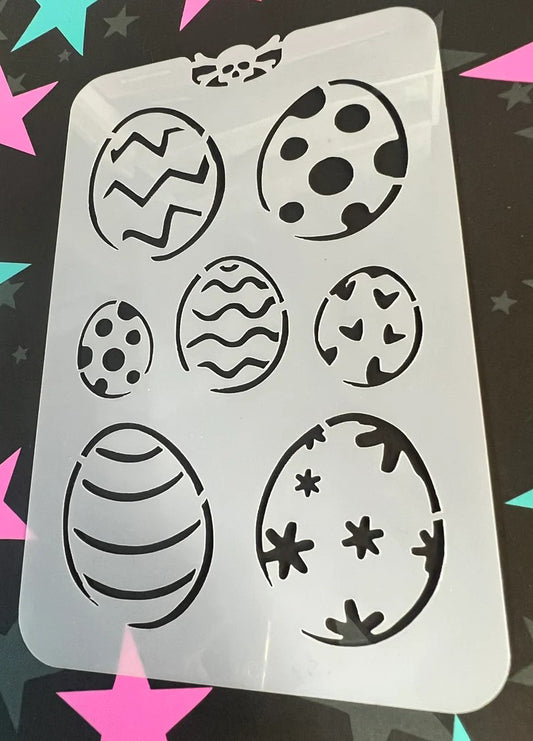 Glitter & Ghouls Stencil - Linework Easter Eggys 777