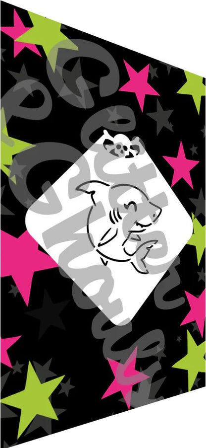 Glitter & Ghouls Stencil - Shark Mini 799