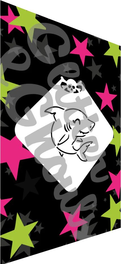 Glitter & Ghouls Stencil - Shark Mini 799