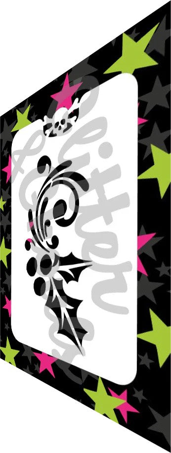 Glitter & Ghouls Stencil Holly Swirls 118