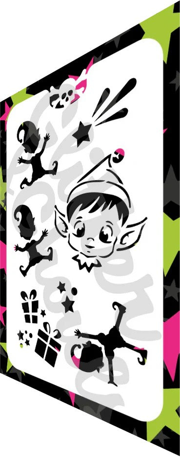 Glitter & Ghouls Stencil Elf Playtime 757