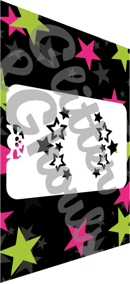 Glitter & Ghouls Stencil Stars Side Flourish 805