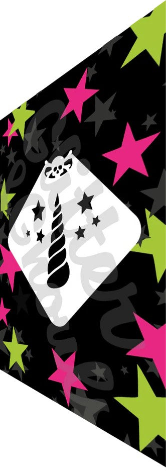 Glitter & Ghouls Stencil Unicorn Horn Stars 677